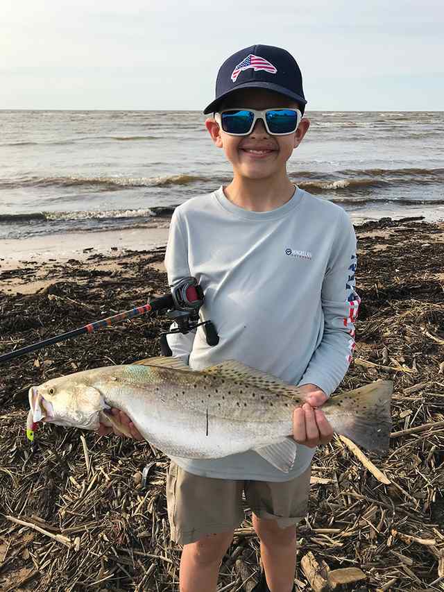 Austin Kirkley 24" 4.5 lb first trout!