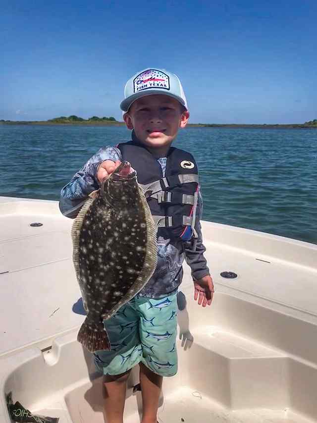 Landon Laguna Madre - flounder from first Texas Slam!