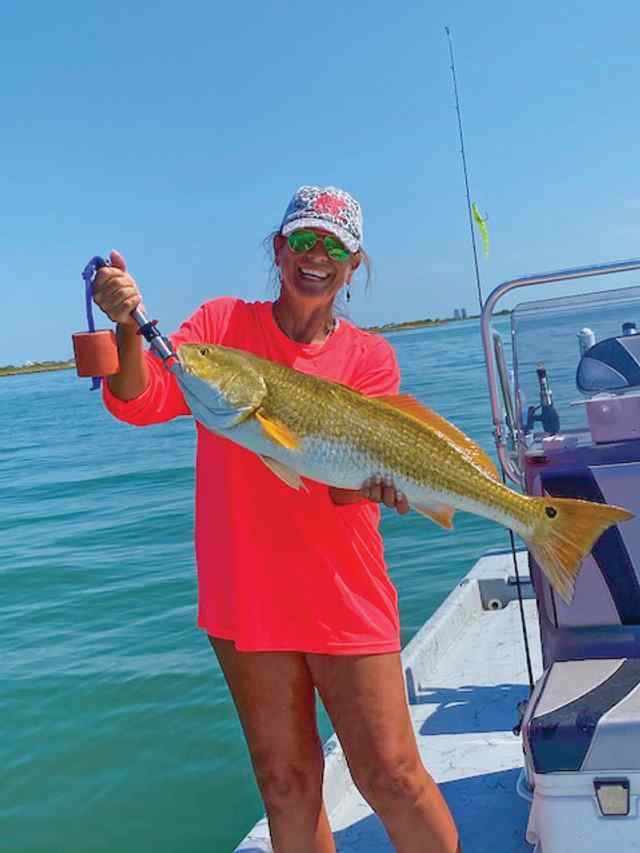 Susan Cahill East Galveston Bay - 32" redfish CPR