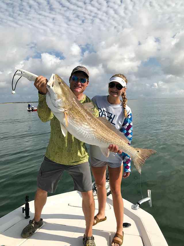 Brooke Goertz Aransas Pass (North Jetty) - 45" personal best red!