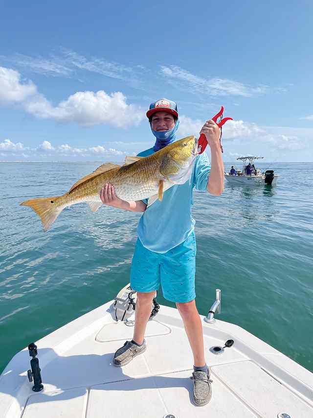 Bodie Goertz Port Aransas (North Jetty) - 35" personal best red! CPR