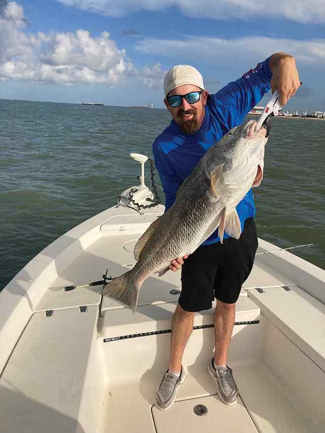 Jonathon Dziedzic Galveston Bay - 40" black drum, caught on a Gulp swimming mullet