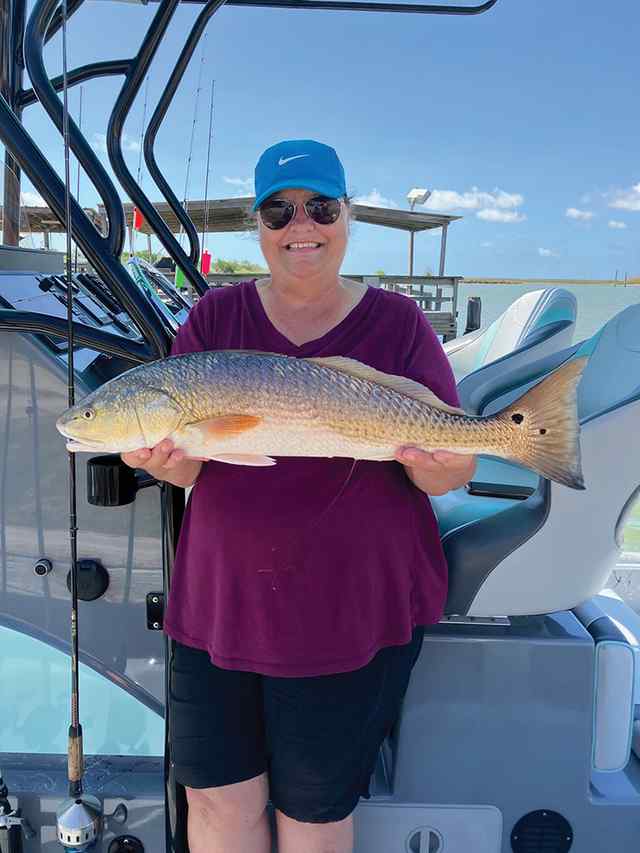 Kathy Faldyn Shoalwater Flats - 27.5" redfish CPR