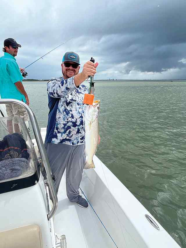 Justin Jersey Galveston Bay - 25" personal best trout! CPR