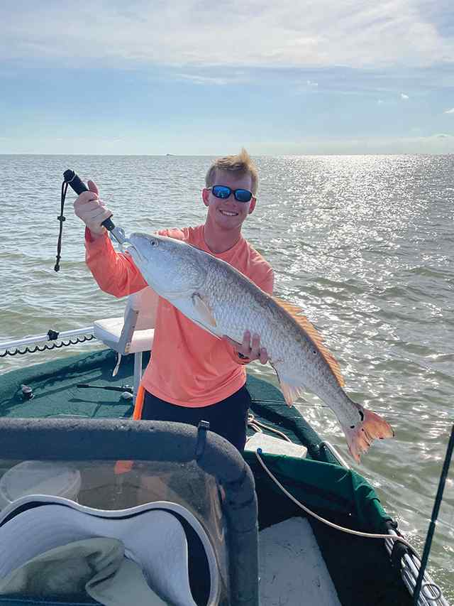 Thomas McLemore Galveston jetties - 34" redfish CPR