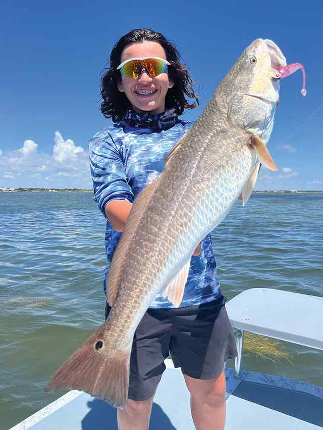 Robert Benavidez III Upper Laguna Madre - 29" redfish, caught on a Down South plastic