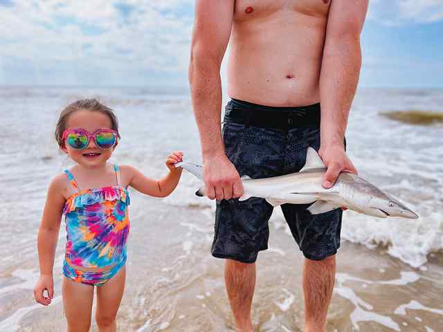 Arya Vrana Matagorda Beach - black tip shark