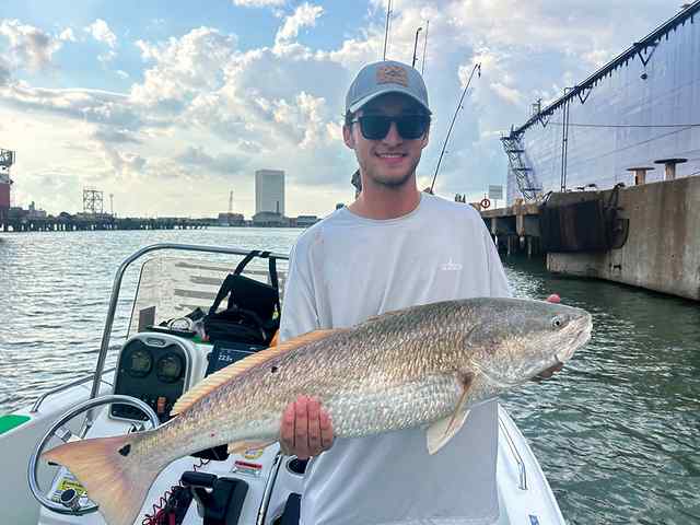 Aiden Davis Galveston ship channel - bull red