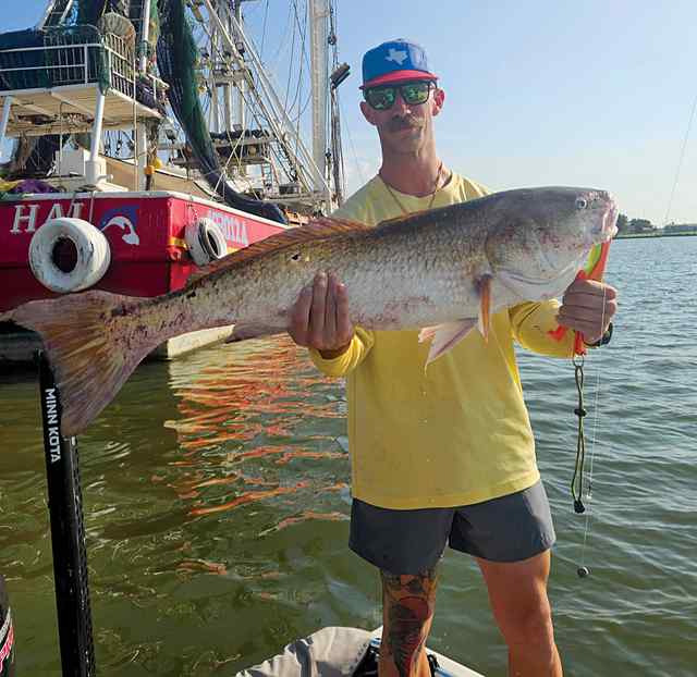 Austen Jenkins Sabine Pass - bull red, CPR, caught on live shrimp