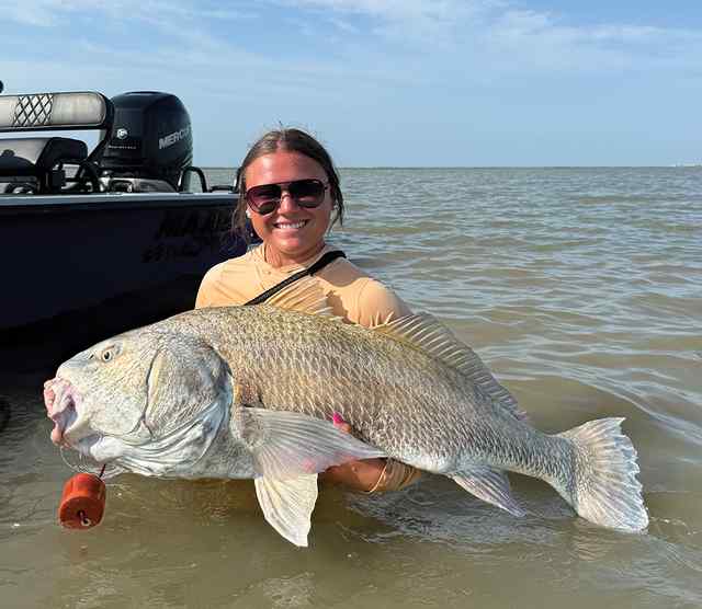 Raegan Nelson East Matagorda Bay - 44" black drum