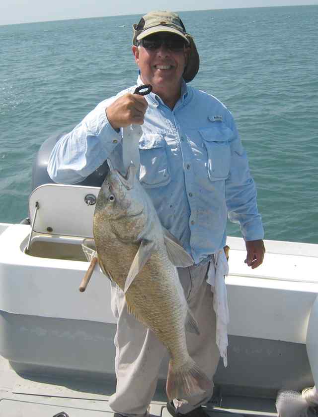 Capt Lee Roy Biondo Galveston jettyprize winning black drum