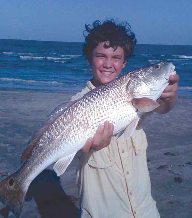 Victor Martinez 22&quot; first redfish! CPR