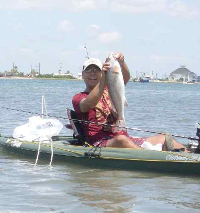 Gustavo Servin Lighthouse Trails24&quot; red, first kayak fishing!