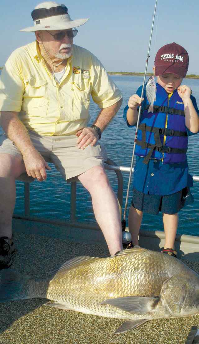 Michael Eriksson & Grandfather Texas City40+ lb black drum CPR