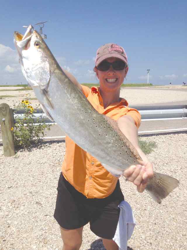 Sabrina Lawson Texas City Dike24&quot; first speck!