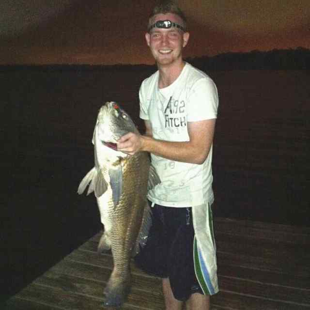 Sean Sullivan Mud Lake45lb first black drum! CPR