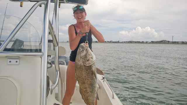Ellie McDonald Port Aransasfirst black drum! CPR