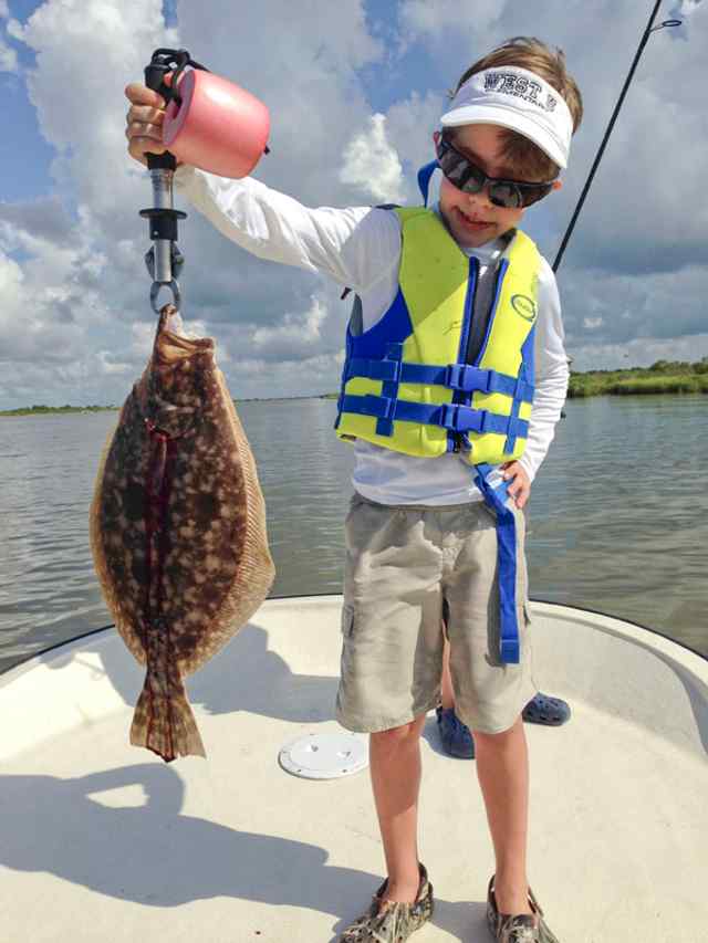 Henry Harkins Mouth of the Brazos first flounder!