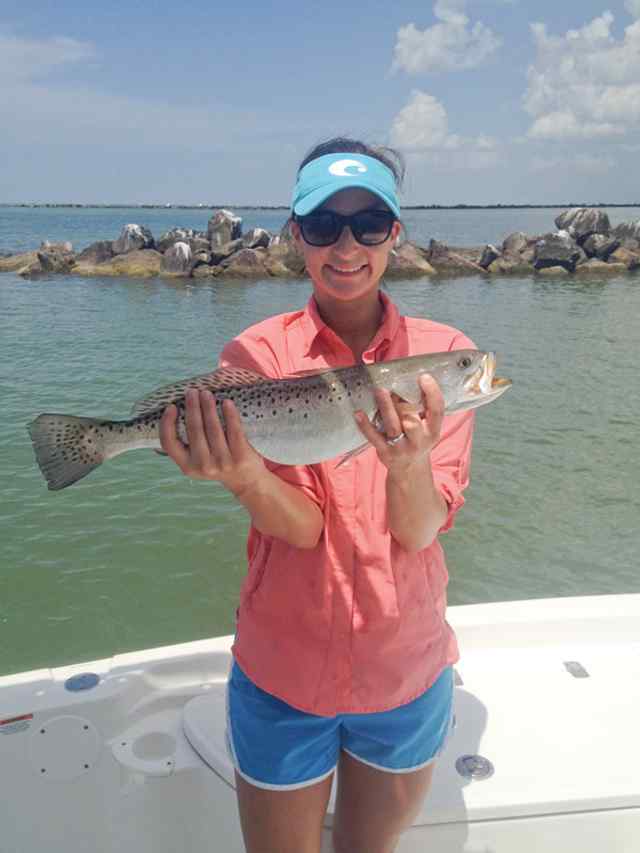 Ava Zweifel Sabine Jetties3 lb speckled trout