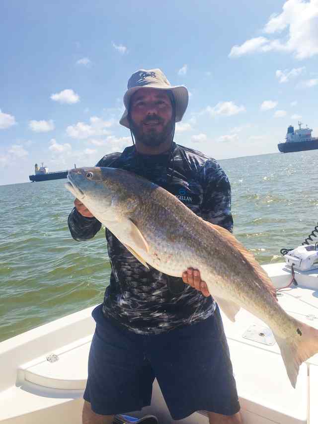 Jeff Rakunas Galveston jetties - 40" 24 lb red