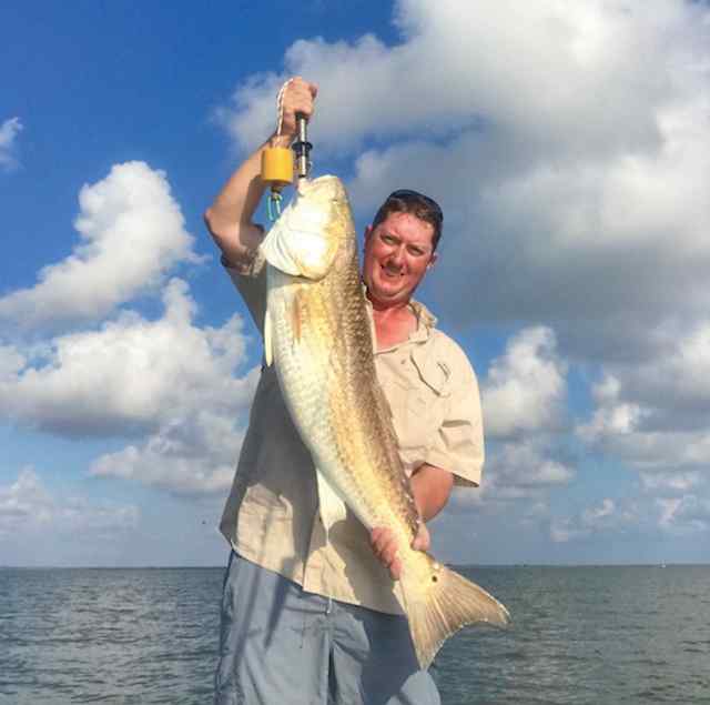 Steve Timmerman Upper Laguna Madre - 44" 26 lb bull redfish CPR