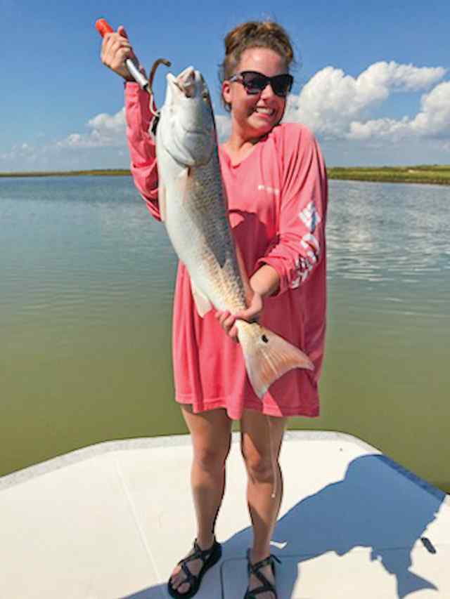 Kellie Davis San Antonio Bay - 27" first redfish!