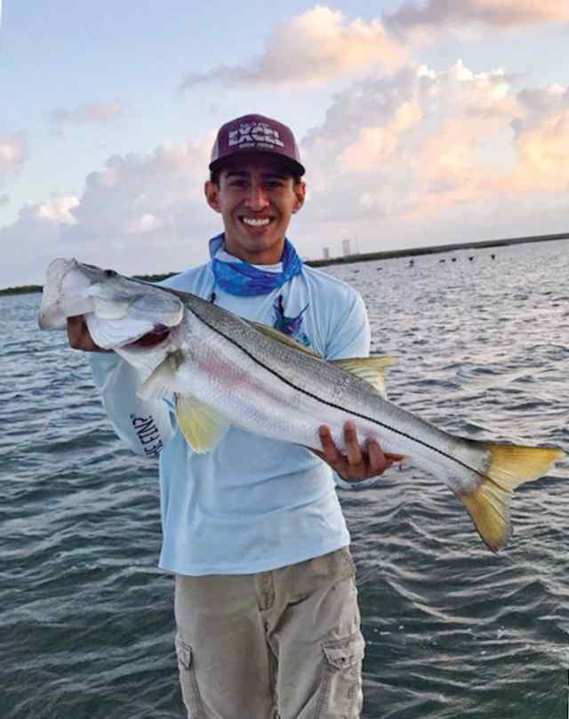 Marcus Molina South Bay - 34" snook, caught on an artificial lure while drift fishing