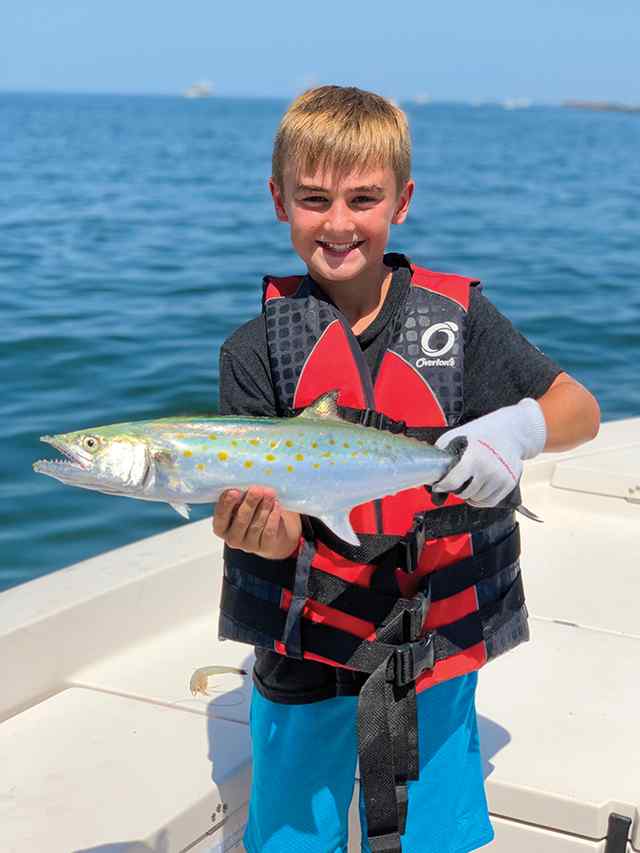 Jaxson Murray Galveston jetties - first Spanish mackerel!