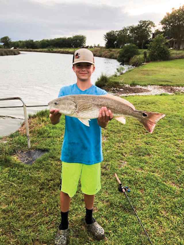 Judson Brown Magnolia Beach - 26.5" redfish, caught on his favorite rod & reel