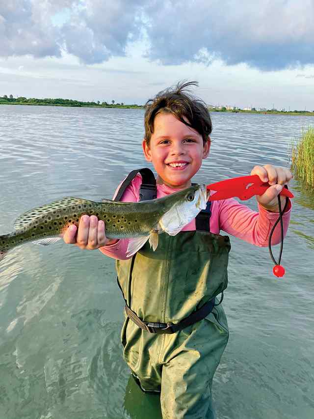 Elias Ham Galveston - first speckled trout!