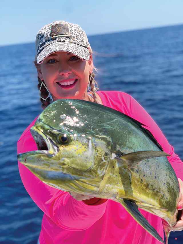 Kim Imhoff 44" mahi mahi - 25 miles out of Matagorda