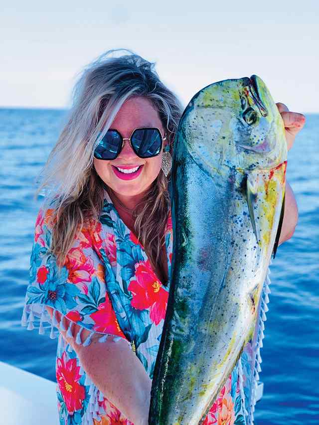 Jessica Riemer 44" mahi mahi - 25 miles out of Matagorda