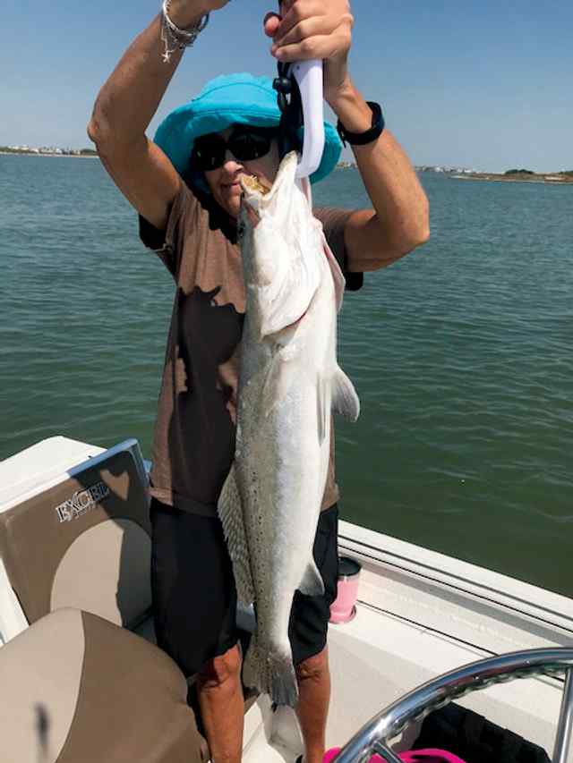Kim Anderson West Galveston Bay - 27.25" trout CPR