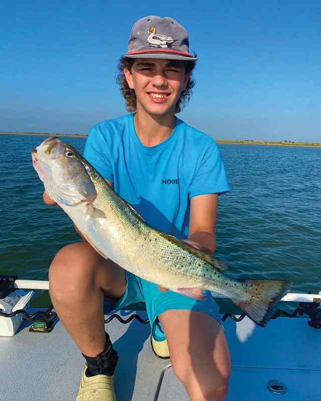 Jack Goolsby Galveston Bay - speckled trout CPR, caught on a Waterloo rod and top water while wade fishing