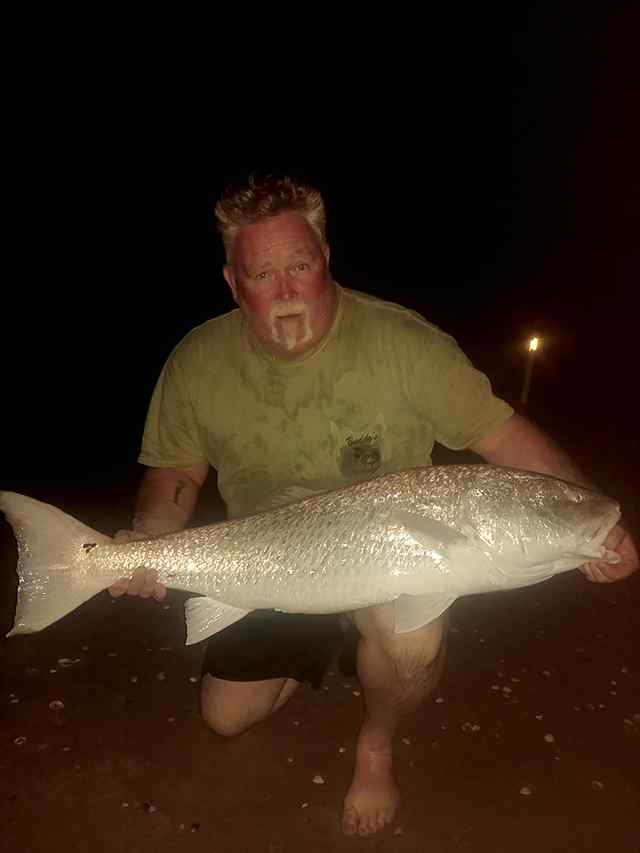 Greg Willaby Matagorda Beach - 43" redfish CPR, caught on cut mullet