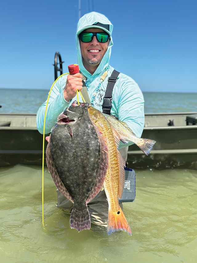 Anthony Giorno Lower Laguna Madre - Texas Slam w/pb trout, caught on L Wigglers Wig A Lo The Truth