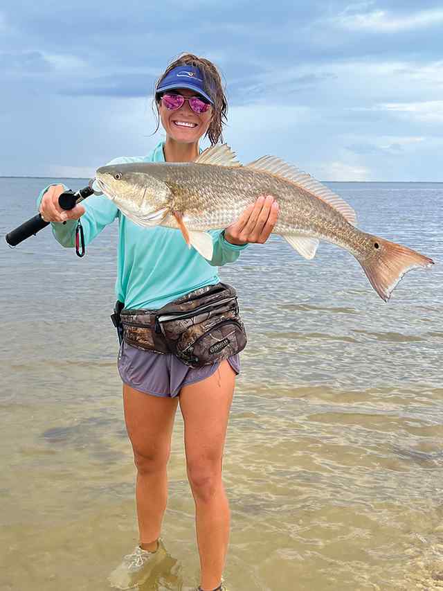 Lauren Shanks Padre Island National Seashore - 27" first keeper red!