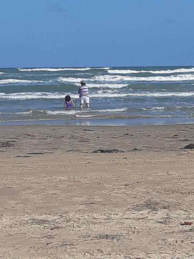 In Memory of Esmeralda Reyes Trevino Fishing on Boca Chica Beach