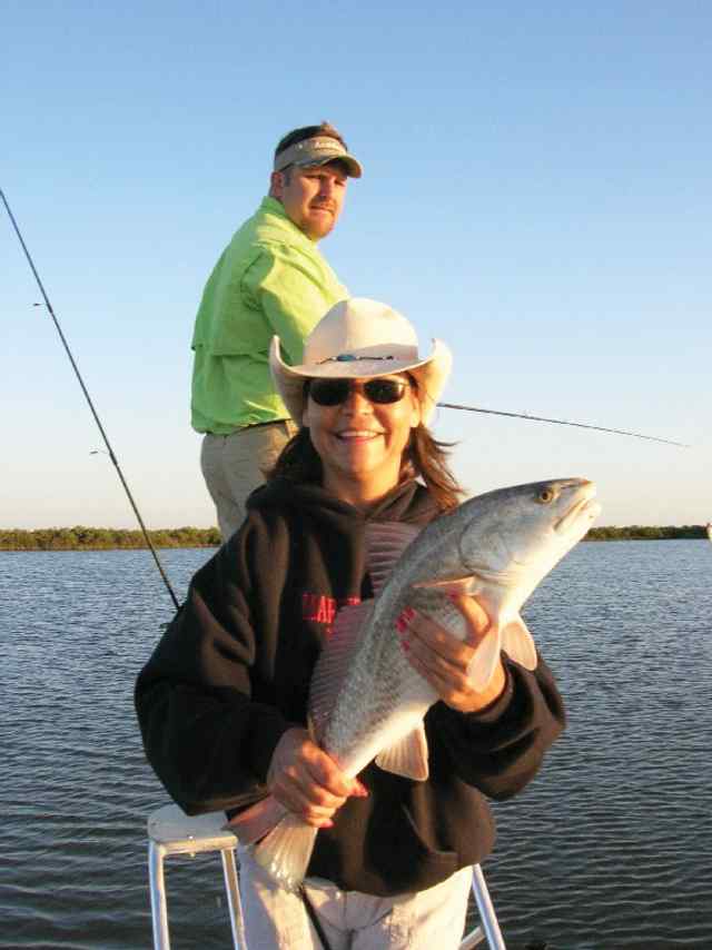 Cari Fuller with Bart Fuller redfish CPR