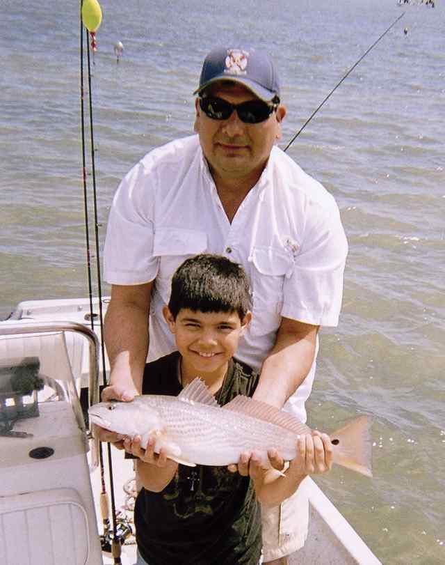 Juan Mendoza Jr. and son, John Michael Aransas Pass - redfish