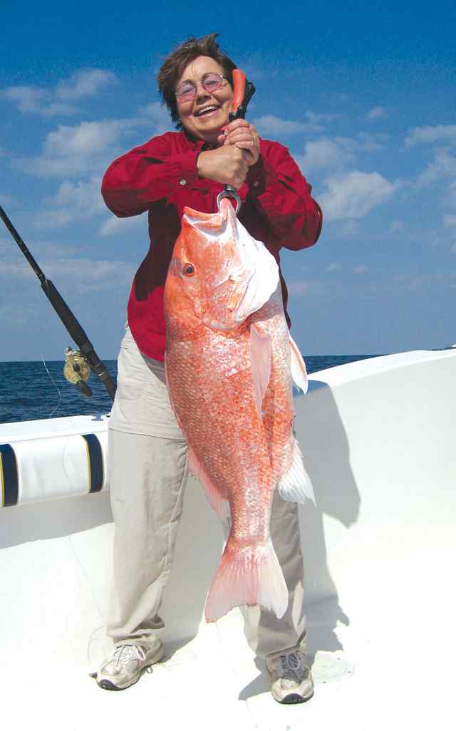 Jane Zapalac Matagorda34&quot; 23lb red snapper