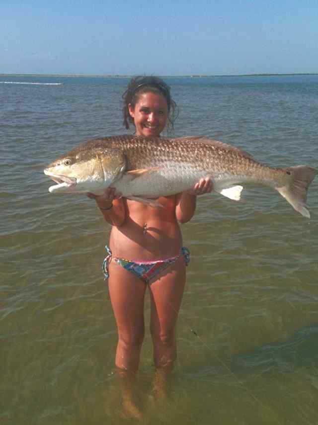 Brooke Conard Port O'Connorfirst redfish!