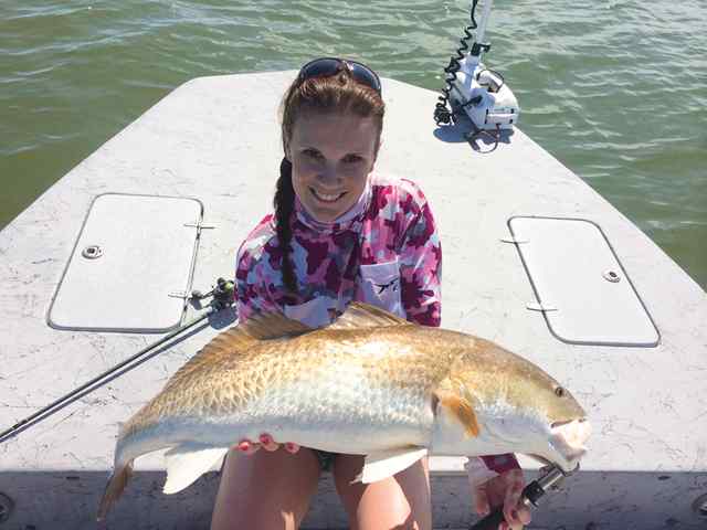 Lauren Morgan East Galveston Bayfirst big redfish!