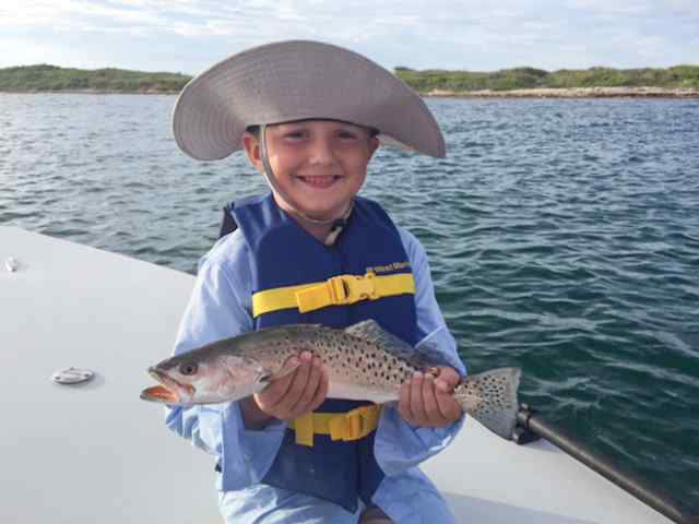 Jake Bruce Port Mansfield - first speckled trout!