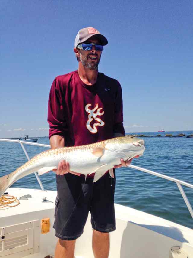 John Quillin Galveston Bay jetties - 40" bull red CPR