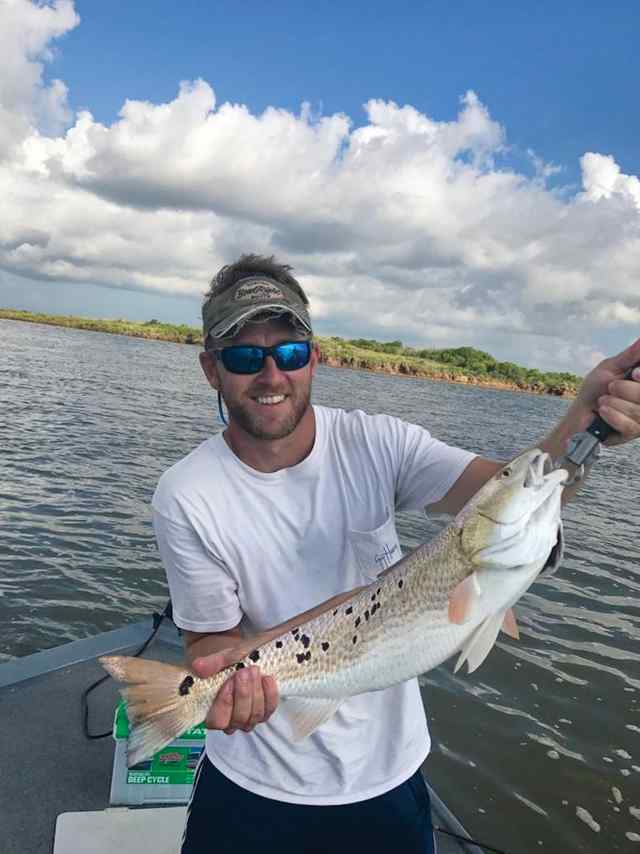 Michael Durham 27" redfish, with 37 spots