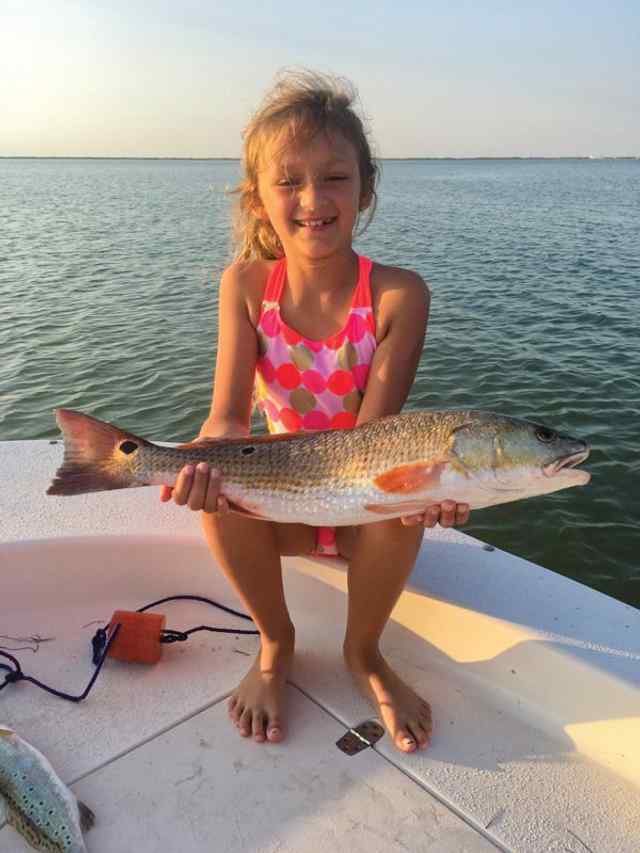 Emma Kay Corpus Christi - first redfish! CPR