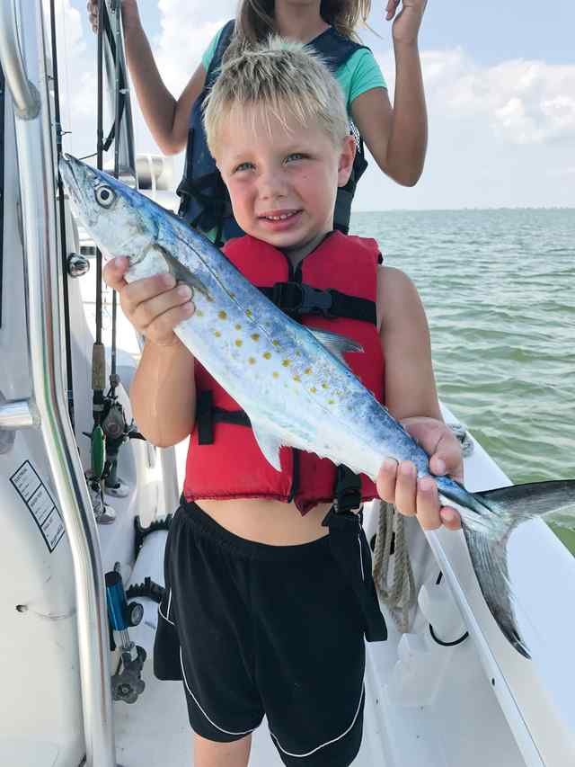 Cooper Pennington Galveston jetties - first Spanish mackerel!