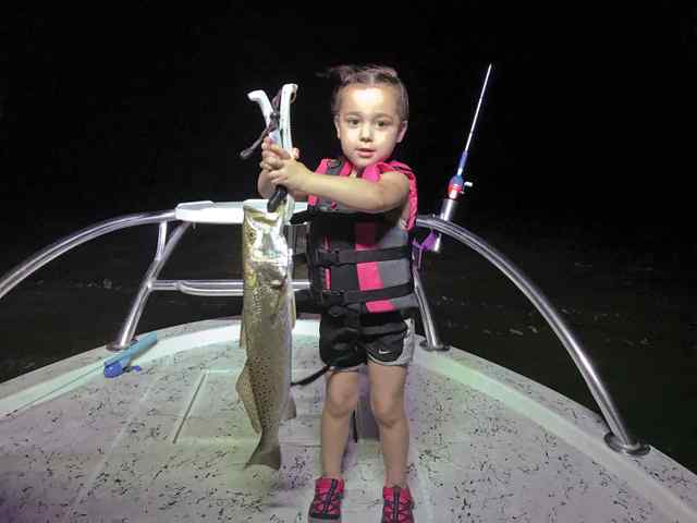 Arlette Pulido Port Mansfield - first trout!