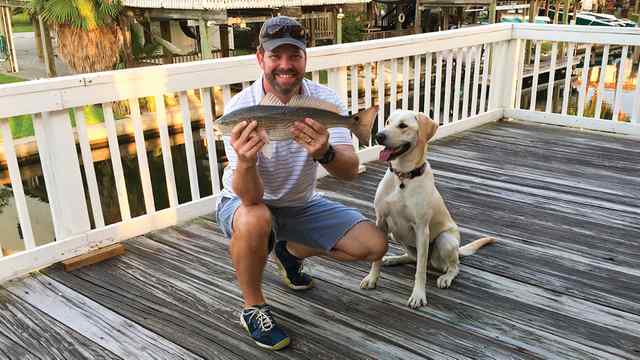 Trey Fleming Jamaica Beach - first redfish!